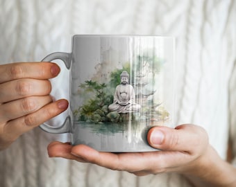 Buddha Mug, Zen Garden Mug, Buddha Statue Mug, Spiritual Mug, Buddha Gift, Zen Garden Gift, Buddha Statue Gift, Spiritual Gift, Coffee Mug