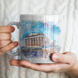 Acropolis Mug, Athens Mug, Greece Mug, Geography Mug, Landmark Mug, Acropolis Gift, Athens Gift, Greece Gift, Geography Gift, Landmark Gift