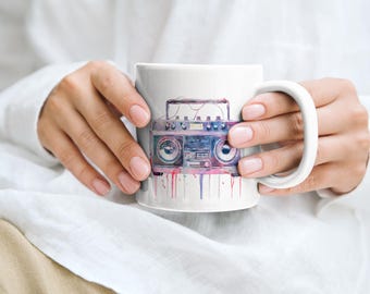 Boombox Mug, Radio Mug, Music Mug, Musician Mug, Technology Mug, Boombox Gift, Radio Gift, Music Gift, Musician Gift, Technology Gift