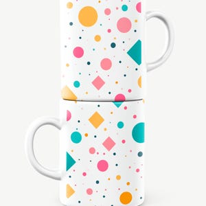 Shapes Mug, Colorful Mug, Geometric Mug, Abstract Mug, Pattern Mug, Shapes Gift, Colorful Gift, Geometric Gift, Abstract Gift, Pattern Gift