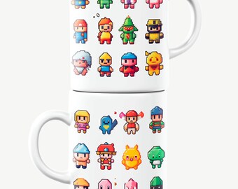 8-Bit Mug, Video Game Mug, Gamer Mug, Retro Mug, 8-Bit Gift, Video Game Gift, Gamer Gift, Retro Gift
