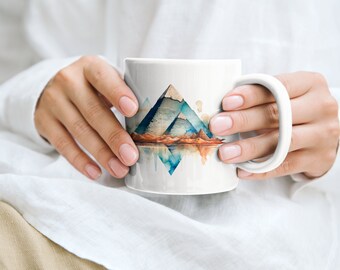 Pyramids Mug, Desert Mug, Egypt Mug, Landmark Mug, Pyramids Gift, Desert Gift, Egypt Gift, Landmark Gift, Microwave & Dishwasher Safe Mug