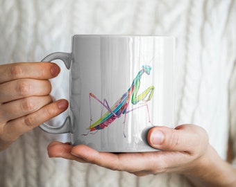 Gottesanbeterin Becher, Insektenbecher, Käfer Becher, Entomologie Becher, Gottesanbeterin Geschenk, Insektenliebhaber Geschenk, Käfer Liebhaber Geschenk, Entomologie Geschenk