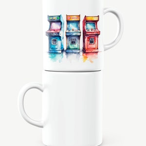 Retro Arcade Games Mug, Arcade Mug, Games Mug, Gamer Mug, Retro Arcade Gift, Arcade Gift, Games Gift, Gamer Gift