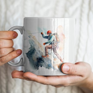 Caneca de alpinista, caneca de alpinista, caneca de atleta, caneca esportiva, presente de alpinista, presente de alpinista, presente de atleta, presente esportivo