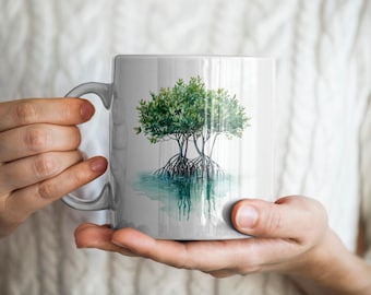 Mangrove Mug, Tree Mug, Botanical Mug, Nature Mug, Dendrology Mug, Mangrove Gift, Tree Gift, Botanical Gift, Nature Gift, Dendrology Gift