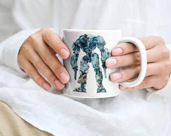 Mech Suit Mug, Sci-Fi Mug, Technology Mug, Futuristic Mug, Mech Suit Gift, Sci-Fi Gift, Technology Gift, Futuristic Gift