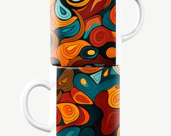 Pattern Mug, Geometric Mug, Abstract Mug, Funky Mug, Pattern Gift, Geometric Gift, Abstract Gift, Funky Gift