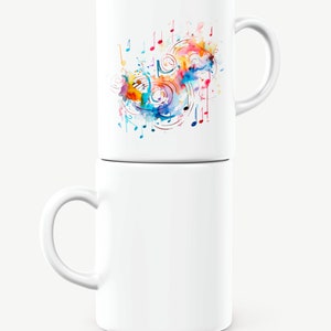 Music Notes Mug, Music Mug, Musician Mug, Music Lover Mug, Music Notes Gift, Music Gift, Musician Gift, Music Lover Gift