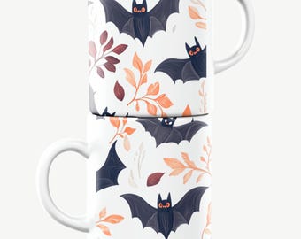 Bat Mug, Halloween Mug, Spooky Mug, Holiday Mug, Fall Mug, Bat Gift, Halloween Gift, Spooky Gift, Holiday Gift, Fall Gift