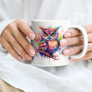 Whimsical Owl Mug, Owl Mug, Animal Mug, Bird Mug, Whimsical Owl Gift, Owl Lover Gift, Animal Lover Gift, Bird Lover Gift