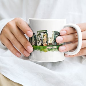 Stonehenge Mug, Geography Mug, England Mug, Landmark Mug, Megalith Mug, Stonehenge Gift, Geography Gift, England Gift, Landmark Gift