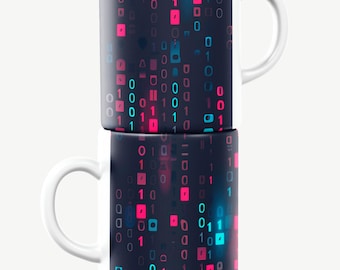 Binärer Becher, Code Becher, Computer Becher, Programmierer Becher, Technologie Becher, Binär Geschenk, Code Geschenk, Computer Geschenk, Programmierer Geschenk, Technologie Geschenk
