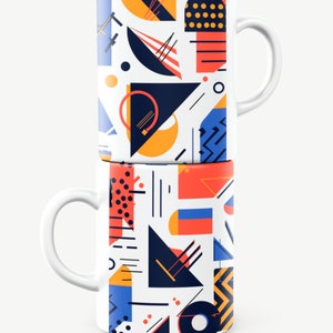 Geometric Mug, Abstract Mug, Shapes Mug, Colorful Mug, Pattern Mug, Geometric Gift, Abstract Gift, Shapes Gift, Colorful Gift, Pattern Gift