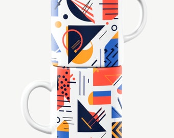 Geometric Mug, Abstract Mug, Shapes Mug, Colorful Mug, Pattern Mug, Geometric Gift, Abstract Gift, Shapes Gift, Colorful Gift, Pattern Gift