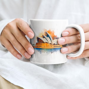 Opera House Mug, Sydney Mug, Australia Mug, Geography Mug, Landmark Mug, Opera House Gift, Sydney Gift, Australia Gift, Geography Gift