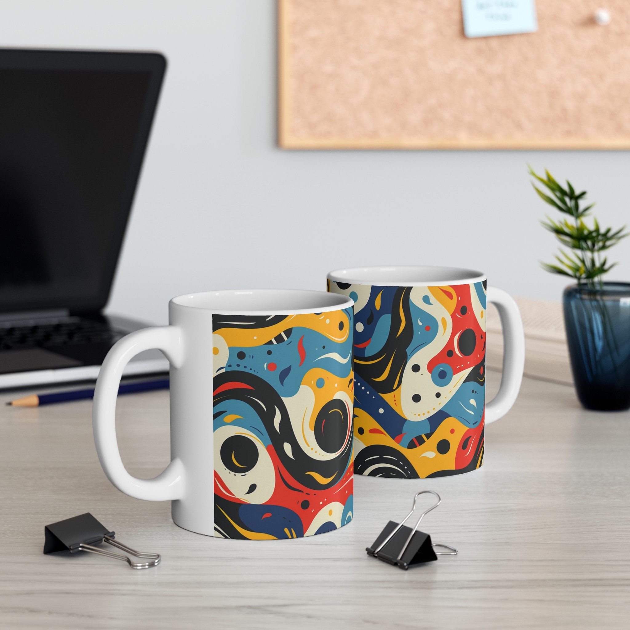 Abstract Mug, Geometric Mug, Shapes Mug, Colorful Mug, Wavy Mug, Abstract  Gift, Geometric Gift, Shapes Gift, Colorful Gift, Wavy Gift - Etsy