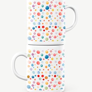 Polkadot Mug, Pattern Mug, Abstract Mug, Polkadot Gift, Pattern Mug Gift, Abstract Gift, Dishwasher & Microwave Safe Mug