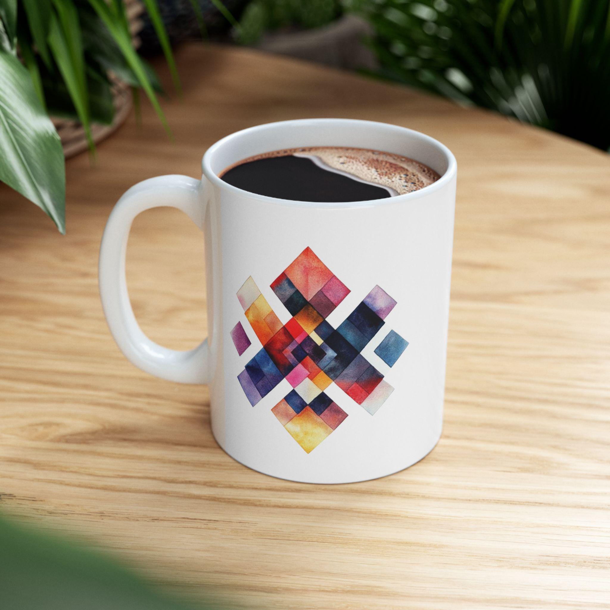 Geometric Mug, Abstract Mug, Shapes Mug, Squares Mug, Colorful Mug,  Geometric Gift, Abstract Gift, Shapes Gift, Squares Gift, Colorful Gift -  Etsy
