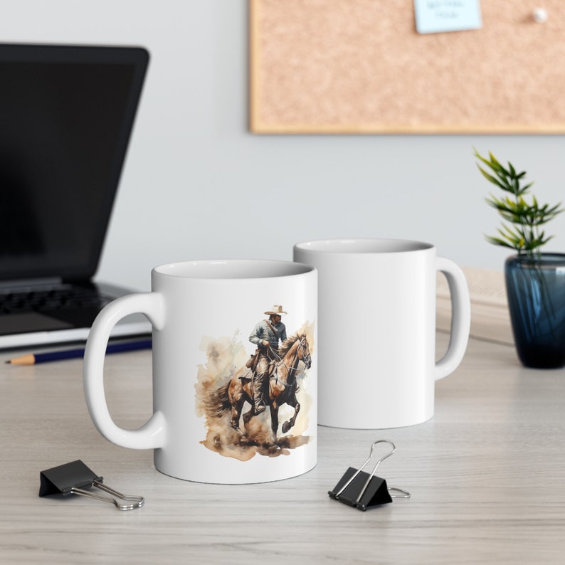 Cowboy Mug, Western Mug, Horse Mug, Equestrian Mug, Cowboy Gift, Western Gift, Horse Lover Gift, Equestrian Gift image 3