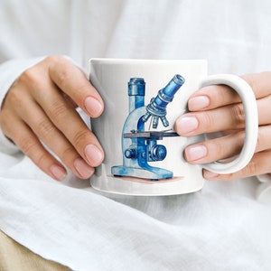 Microscope Mug, Science Mug, Scientist Mug, Science Teacher Mug, Microscope Gift, Science Gift, Scientist Gift, Science Teacher Gift
