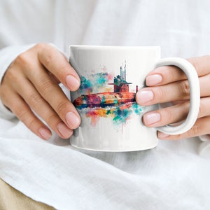 U-Boot-Becher, U-Boot-Becher, U-Boot-Becher, U-Boot-Becher, Transportbecher, Fahrzeugbecher, U-Boot-Geschenk, Submariner-Geschenk, Fahrzeuggeschenk