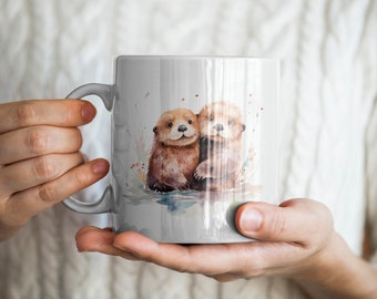 Sea Otter Mug, Animal Mug, Animal Lover Mug, Aquatic Mug, Sea Otter Gift, Animal Gift, Animal Lover Gift, Aquatic Gift