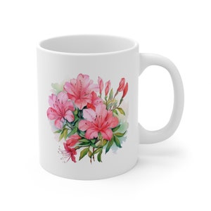 Azalee Becher, Blumen Becher, Blumenbecher, Botanischer Becher, Anthologie Becher, Azalee Geschenk, Blumengeschenk, Blumengeschenk, Botanisches Geschenk, Anthologengeschenk Bild 5