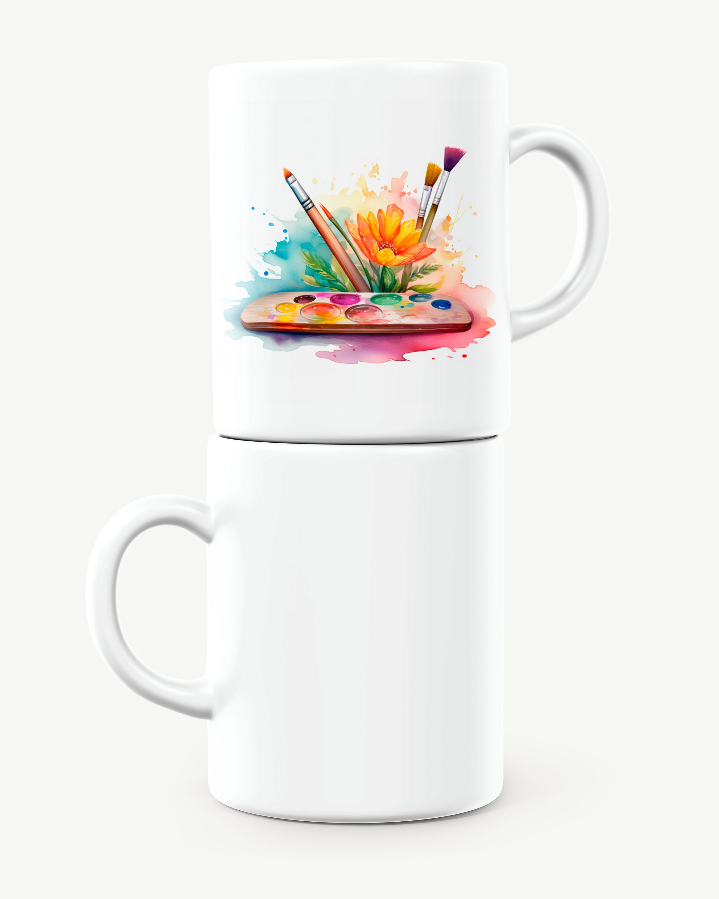 Paint brushes in a cup Coffee Mug by Sezer Akdeniz - Pixels