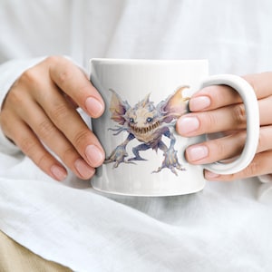 Gremlin Mug, Creature Mug, Mythical Mug, Fantasy Mug, Folklore Mug, Gremlin Gift, Creature Gift, Mythical Gift, Fantasy Gift, Folklore Gift