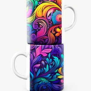 Pattern Mug, Abstract Mug, Geometric Mug, Colorful Mug, Vibrant Mug, Pattern Gift, Abstract Gift, Geometric Gift, Colorful Gift