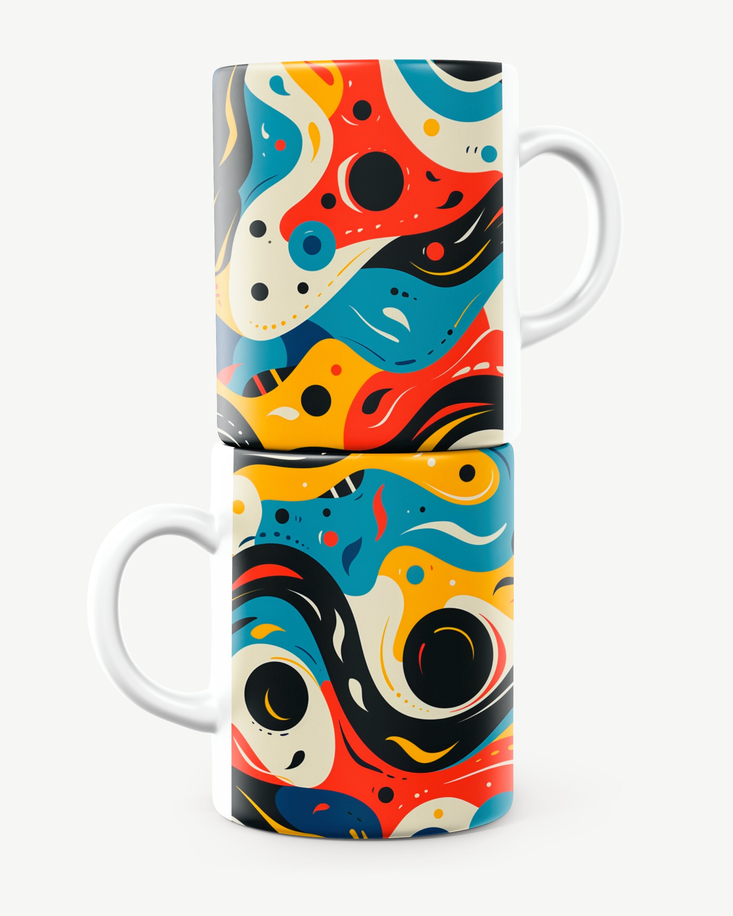 Abstract Mug, Geometric Mug, Shapes Mug, Colorful Mug, Wavy Mug, Abstract  Gift, Geometric Gift, Shapes Gift, Colorful Gift, Wavy Gift - Etsy