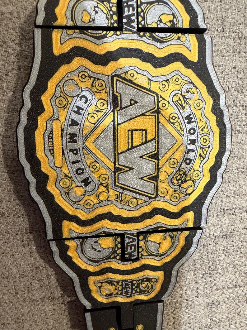 Wrestling World Title 3D Printed Fidget Toy - Etsy
