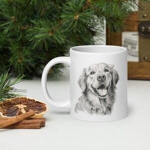 Golden Retriever custom artwork mug