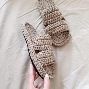 Inside & Outside sandals Natural Cotton Yarn Home Slippers – Handmade, Stylish, and Perfect for Everyday Comfort