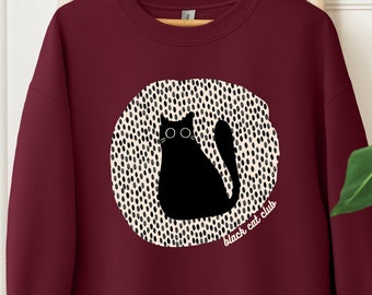 Black Cat Sweatshirt, Black Cat Club, Black Cat Gifts, Cat Mom, Cat Sweatshirt, Cat Halloween Shirt, Pet Sweatshirt, Halloween Gift