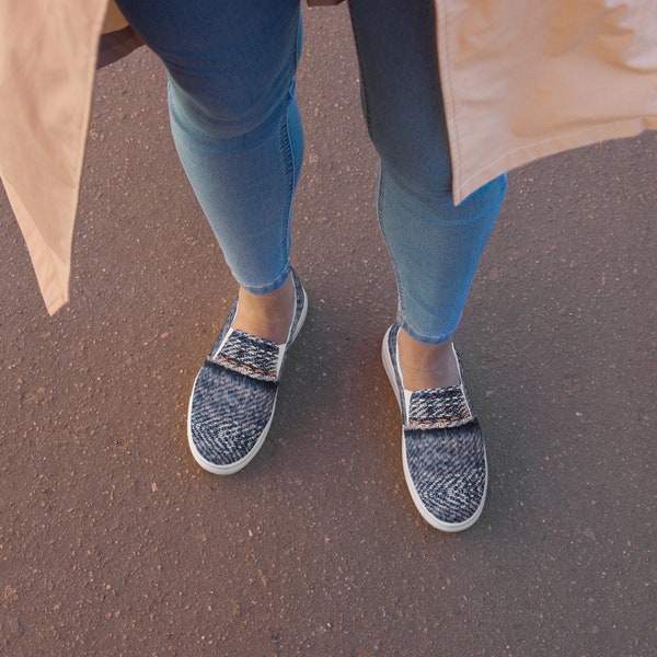 Effortless Style: Jean Canvas Slip Ons for Everyday Comfort" Women’s slip-on canvas shoes