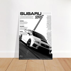 Subaru STI - Póster de papel semibrillante premium