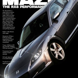 Mazda RX8 digital poster