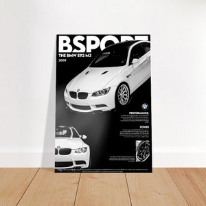 BMW E92 M3 - Premium Semi-Glossy Paper Poster