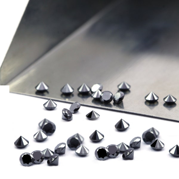 Genuine Full cut Black Diamond lose 1 mm to 1.5 mm premio / I diamanti neri autentici a taglio completo perdono da 1 mm a 1,5 mm