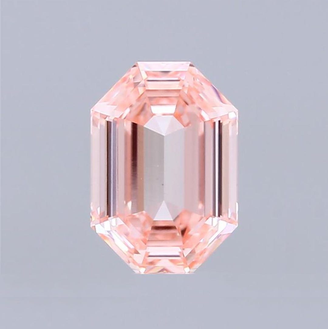 Octogonal Diamond Intense Pink Octagonal Diamond, IGI Certified Loose Solitaire Diamond ...