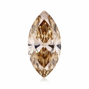 VS2 Champagne Marquise-slipad labbodlad diamant, fancy brun förlängd diamant, lös sten för specialanpassade labbodlade smycken