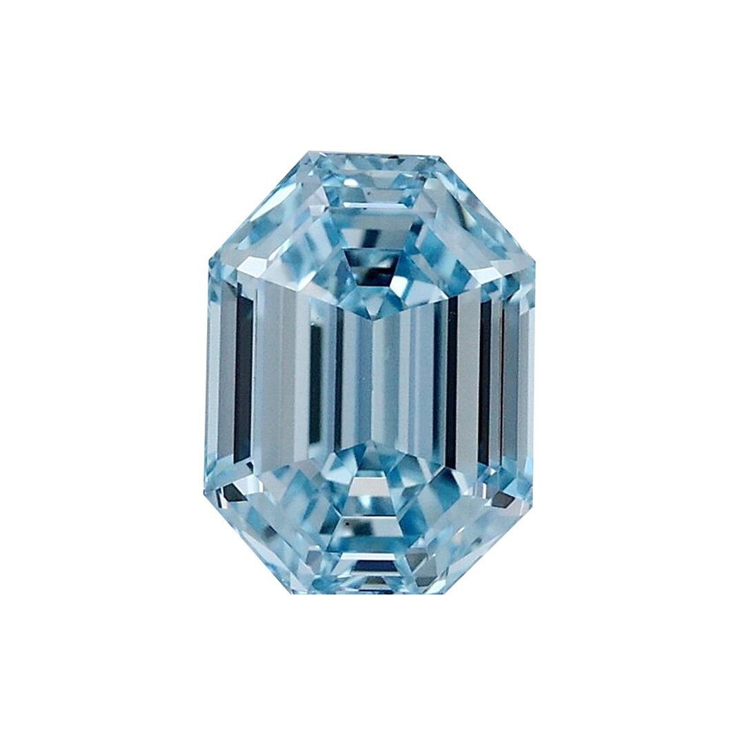 Diamant Bleu De Laboratoire Taille Octogonale Diamant Solitaire CVD diamant-bleu-de-laboratoire-taille-octogonale-diamant-solitaire-cvd