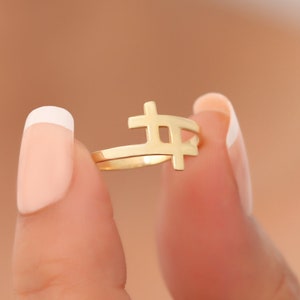 Elegant Cross Ring, 14K Solid Gold Cross Ring, 925 Sterling Silver Cross Ring, Christmas Gift, Valentine&#39;s Day Gift, Mother&#39;s Day Gift