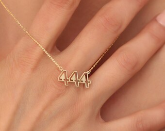 Angel Number Necklace , 111, 222, 333, 444, 555, 666, 777, 888, 999 Necklace , Birthday Gifts For Her, Mom , Personalized Gifts For Her, Mom