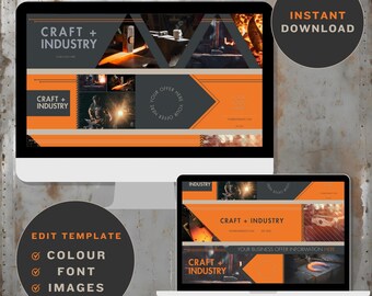Etsy Large Banner Bundle EDITABLE Social Media Marketing Resource BHD001