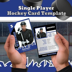 MODÈLE DE Carte de hockey pour joueur unique Carte à collectionner BHDhockey001