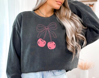 Pink Glitter Cherry Glitter Cherries PNG Cherry T-shirt Design Coquette Png Trendy Coquette Png Glitter Coquette