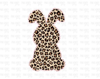 LEOPARD Easter Bunny Png Easter Digital Design Cute Pink Glitter Bunny Clipart Easter PNG Glitter PNG Trendy Png Easter Tshirt Design